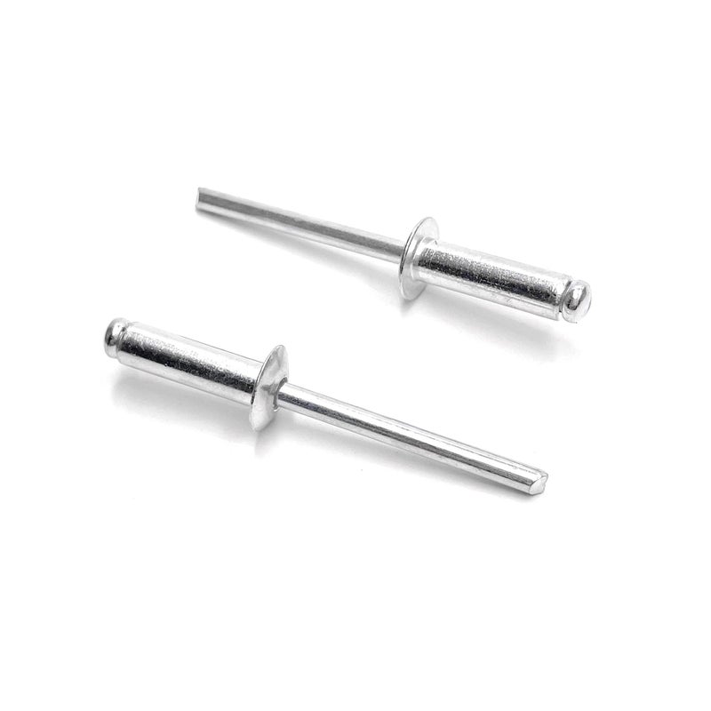 ISPINNER 100pcs 3/16" x 5/8" Aluminum Blind Rivets, 4.8 x 16mm Pop Rivets, Pack of 100 (Silver) - Image 1